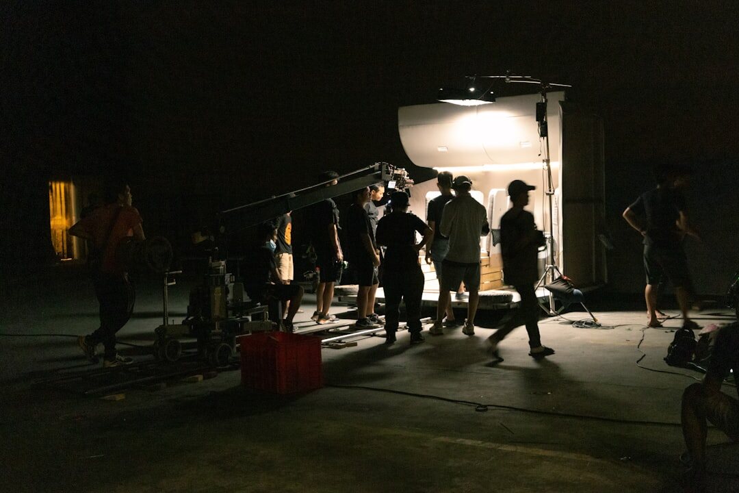 professional film director on set