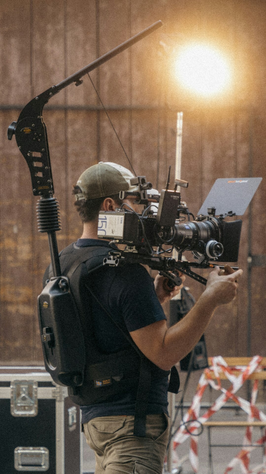 filmmaker using portable camera