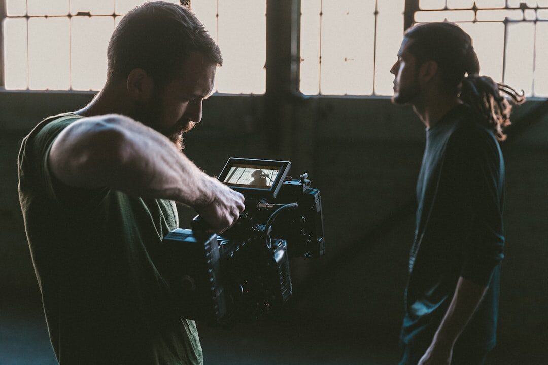 professional film director on set