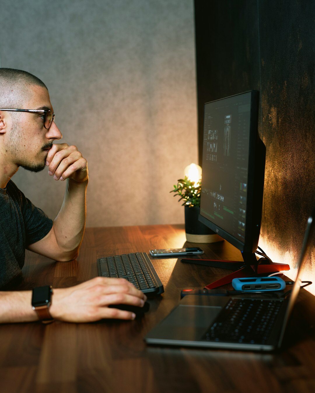 vfx artist working on computer