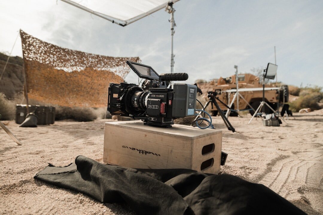 filmmaker on set with camera